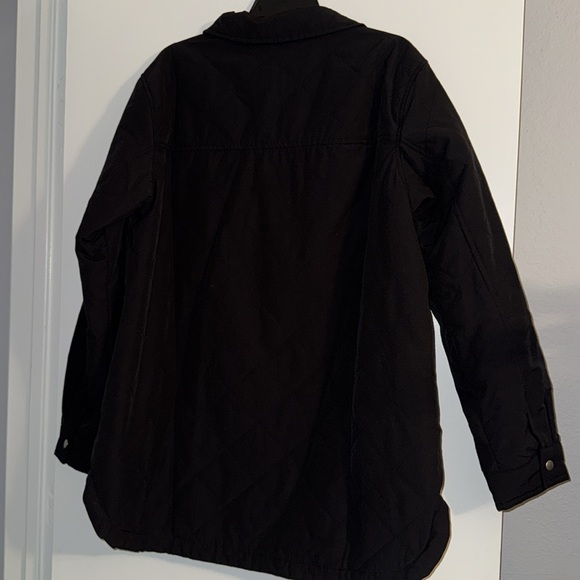 Old Navy Black Quilted Shacket-Large Tall - Picture 2 of 3